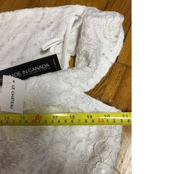 NWT Le Chateau Trumpet/Mermaid formal wedding bridal sheer mesh lace dress gown - Picture 5 of 7